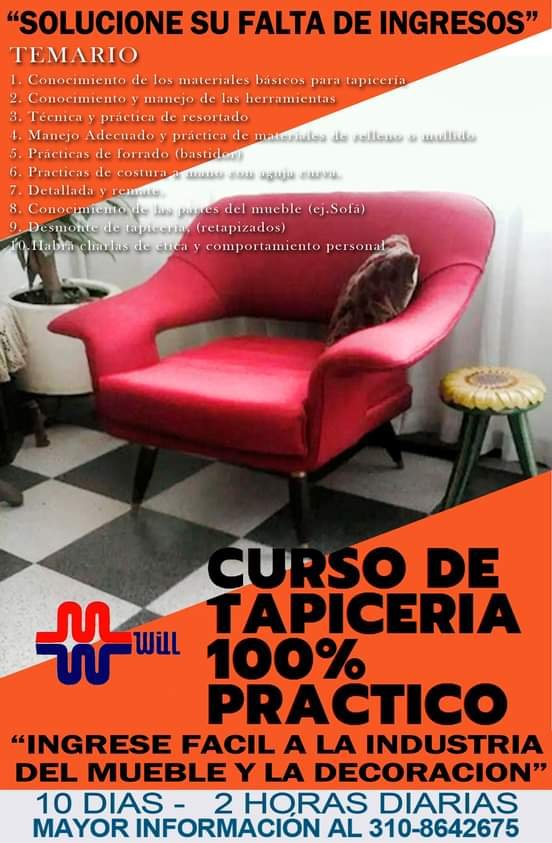 APRENDA TAPICERIA DE MUEBLES